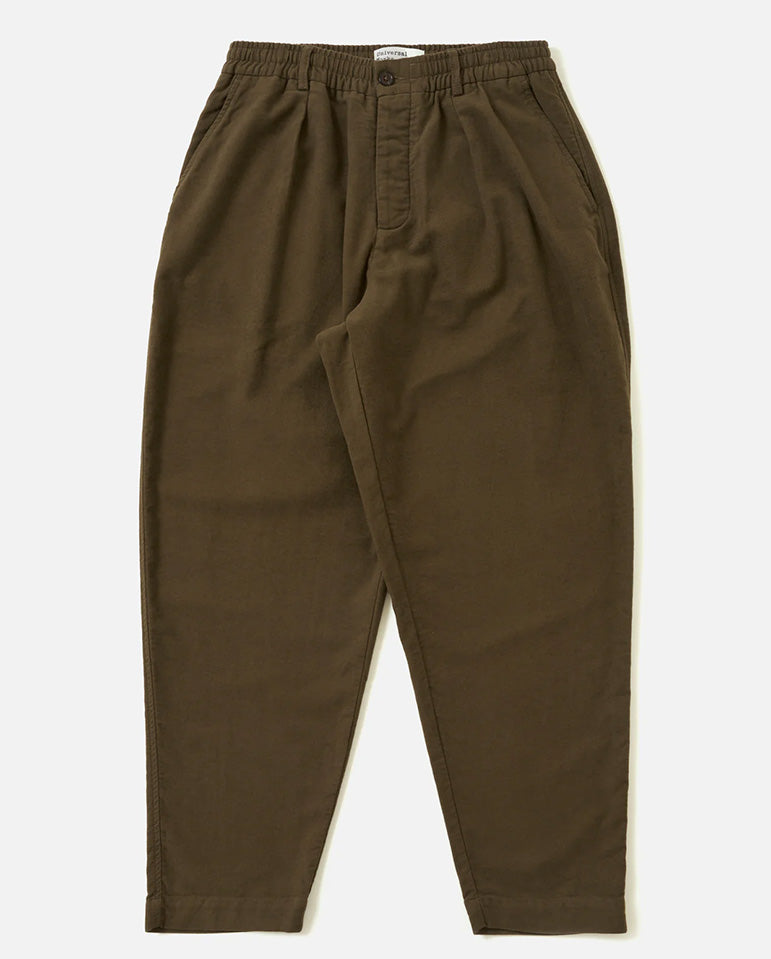 Pleated Track Pant - Khaki