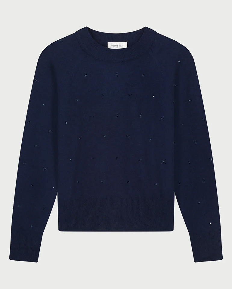 Lidi rhinestone Pullover - Midnight