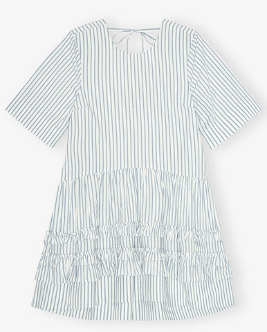 Light Stripe Denim Shorts - Soft Chambray
