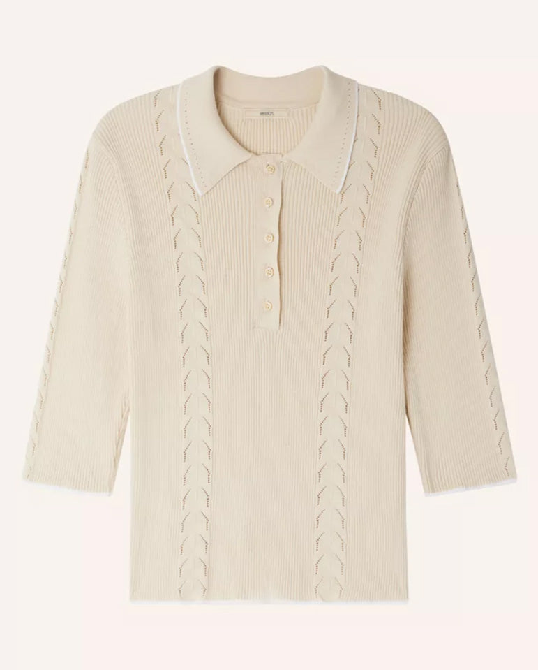 Jodi Knitted Polo Tapioca
