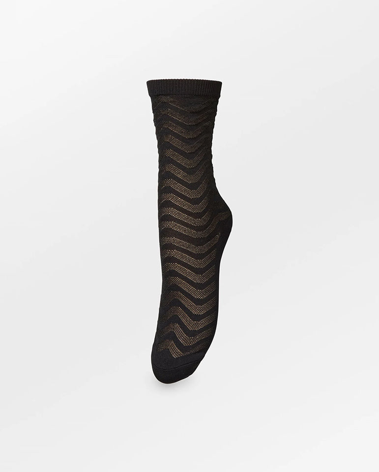 Mina Glitter sock - Black