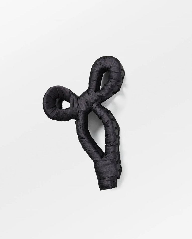 Luster Bow Hair Claw - BLACK
