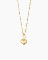 Small Gold Heart On Belcher Chain - 60cm