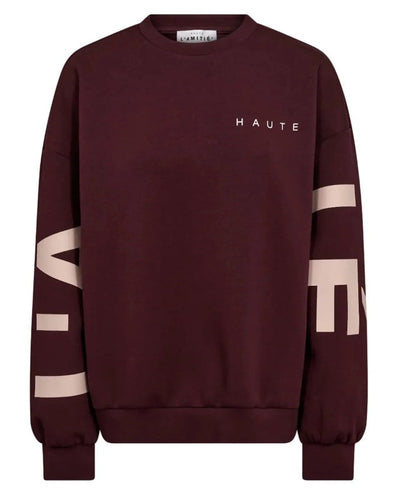 Maxi Split Logo Sweat - Wine