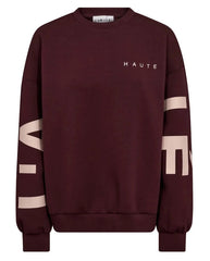 Maxi Split Logo Sweat - Wine