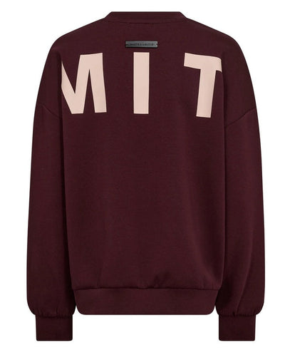 Maxi Split Logo Sweat - Wine