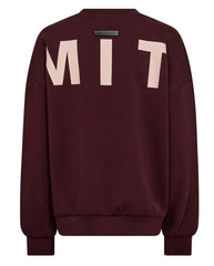Maxi Split Logo Sweat - Wine
