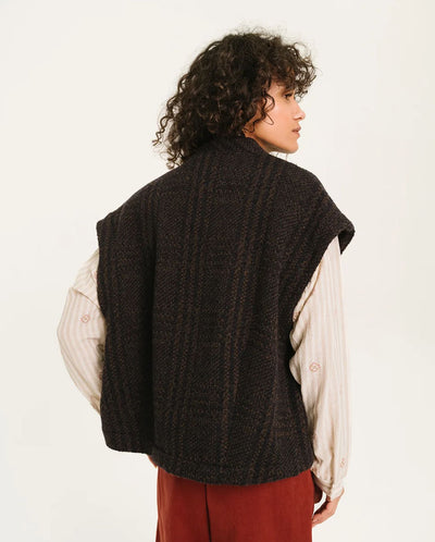Sonny Wool Vest - Brown Multi