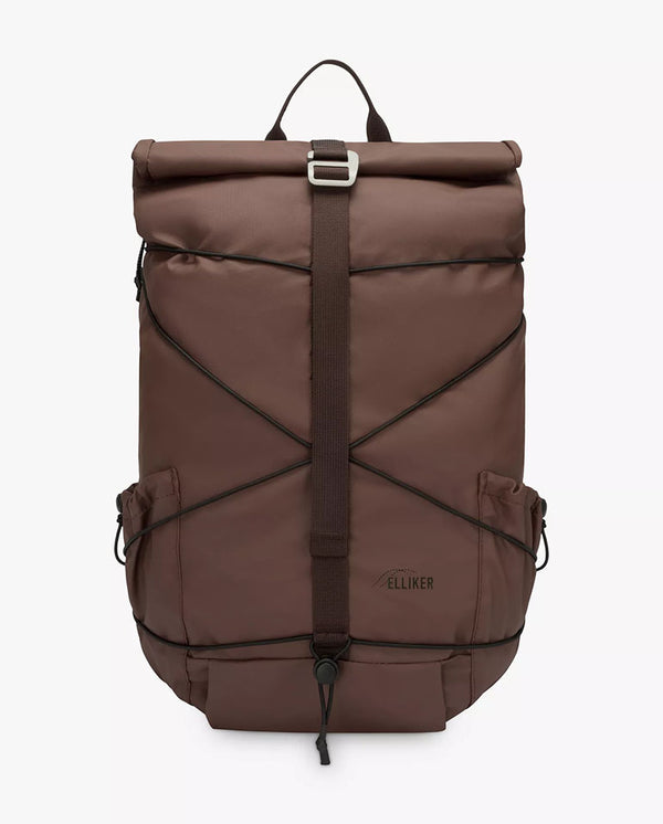 Dayle Roll Top Backpack - Dark Brown