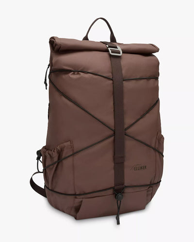 Dayle Roll Top Backpack - Dark Brown
