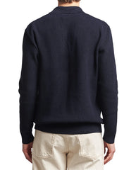 Heritage Knitted Polo - Navy