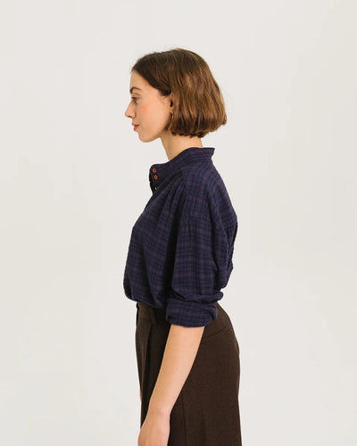 Emeline blouse - Blue Check