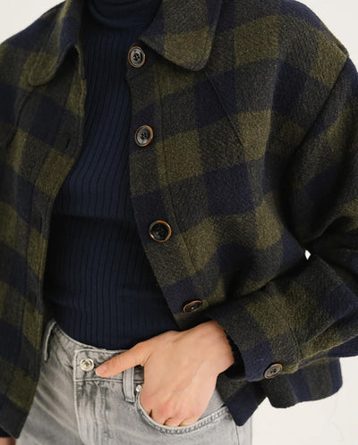 Balma Check jacket - Green Navy Check