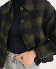 Balma Check jacket - Green Navy Check