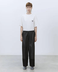 Leather Cropped Trouser BLACK