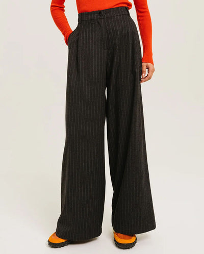 Gaby Stripe Trouser - Grey Stripe