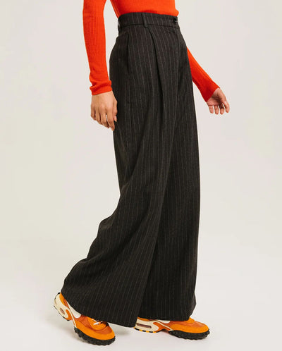 Gaby Stripe Trouser - Grey Stripe