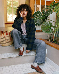 Balma Check jacket - Green Navy Check