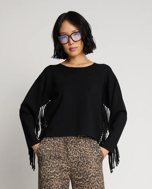 Tagillu Fringed Knit BLACK