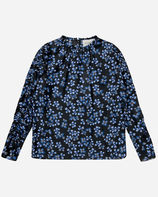 Seima Blouse Black Blue Multi