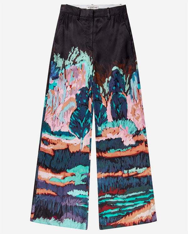 Eileen Graphic Print Trouser Black Multi