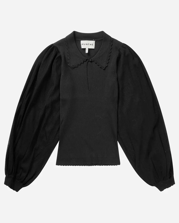 Seena Fine Rib Knit BLACK