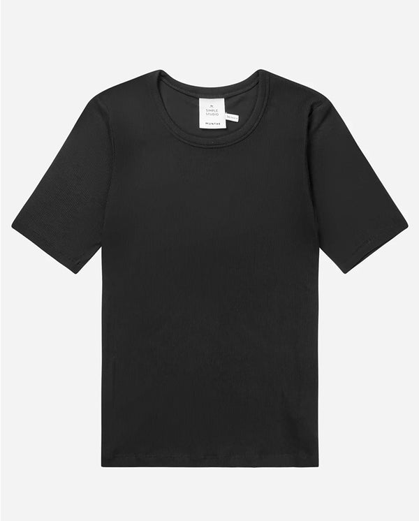 Mutula Ribbed Tee BLACK