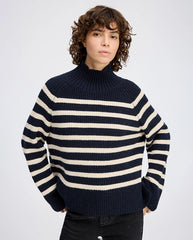 Arissa Stripe Knit - Navy