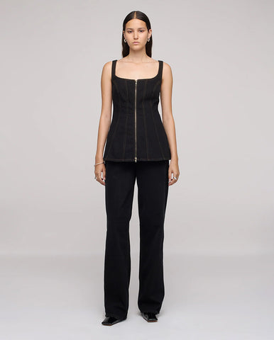 Charlotte Stripe Tee Grey/Stripe