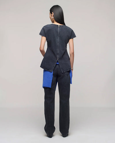 Linear Denim Top - Hurricane