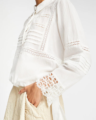 Ferdie Lace Shirt WHITE