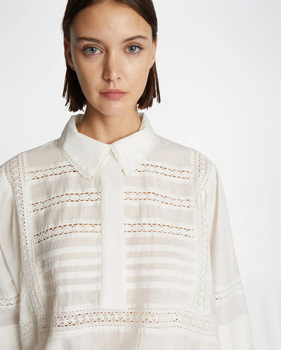 Ferdie Lace Shirt WHITE