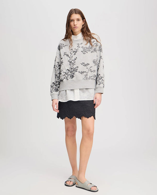 Friede Embroidered Sweat GREY