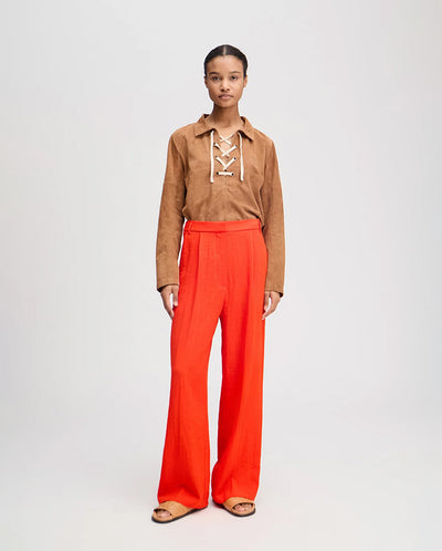 Kosmila Pleat Front trouser RED