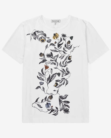 Graphic Leopard Print Wool Mix Tee - Leopard