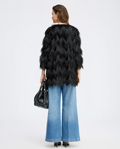 Rosevilla Ruffle Jacket BLACK