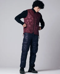 MILITARY V NECK DOWN VEST - AZUKI