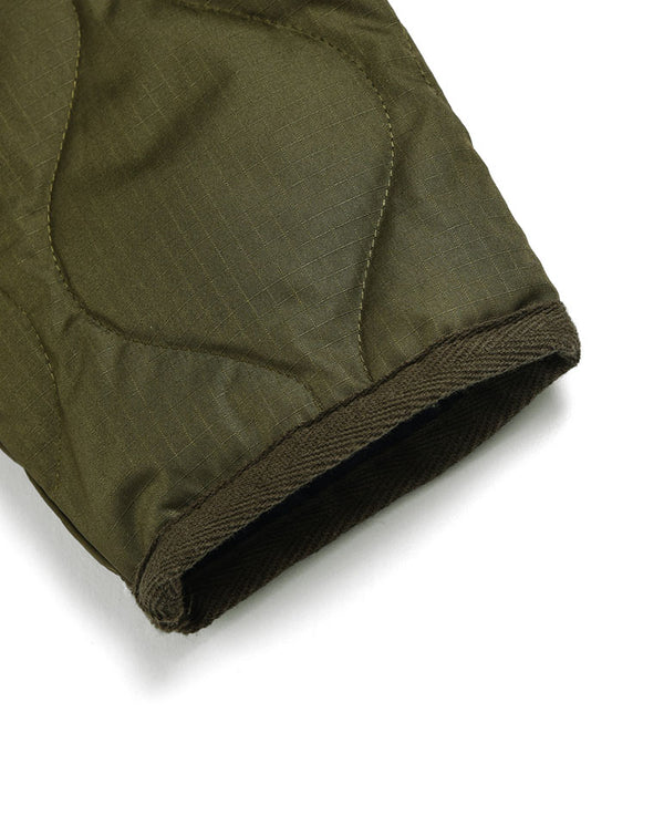 Military V Neck Long Down Jacket D.Olive