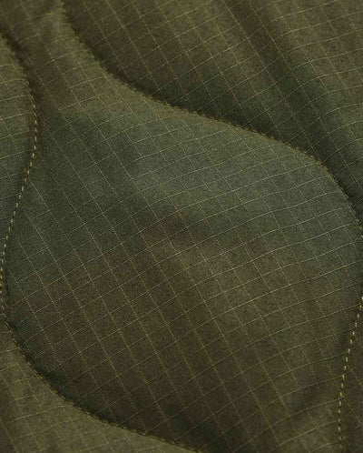 Military V Neck Long Down Jacket D.Olive