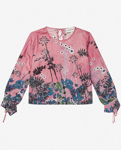 Bimo Floral Pattern Jean - Blue Denim