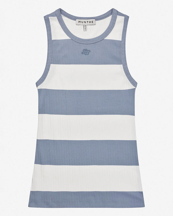 Tezza Stripe Vest Top - Blue Stripe