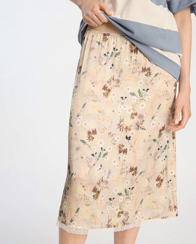 Baia Slip Skirt - Nature Print