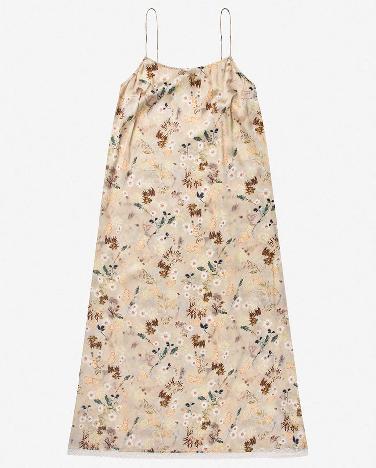 Barika Slip Dress - Nature Print