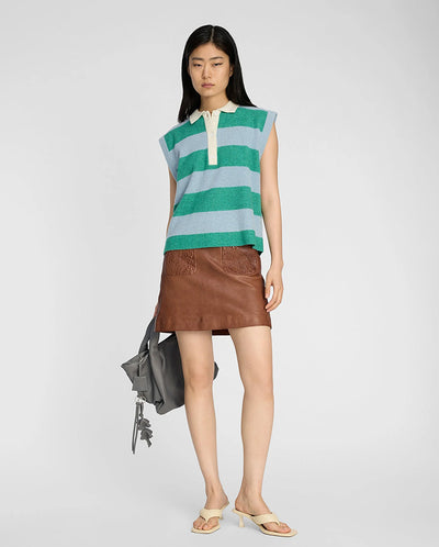 Bracha Polo Tank Top - Stripe Green