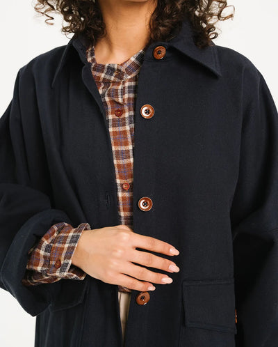 Romane Oversize Jacket - Navy