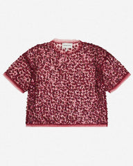 Caralee Sequin Blouse - Bordeaux