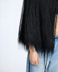 Cyanna Fringe Jacket - Black