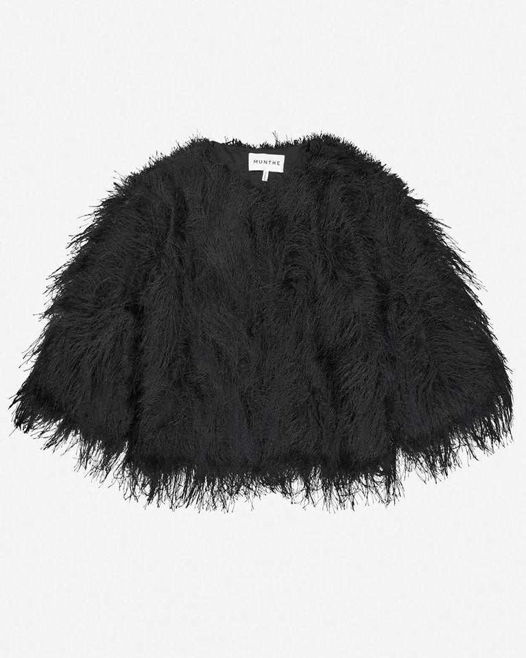 Cyanna Fringe Jacket - Black