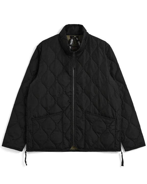 Military Hi Neck Down Jacket - Black