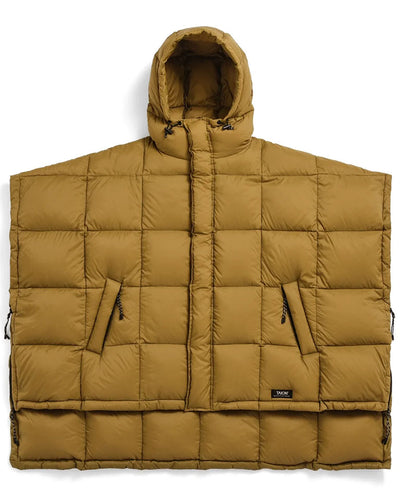 Mountain Hooded Foront Poncho - Coyote